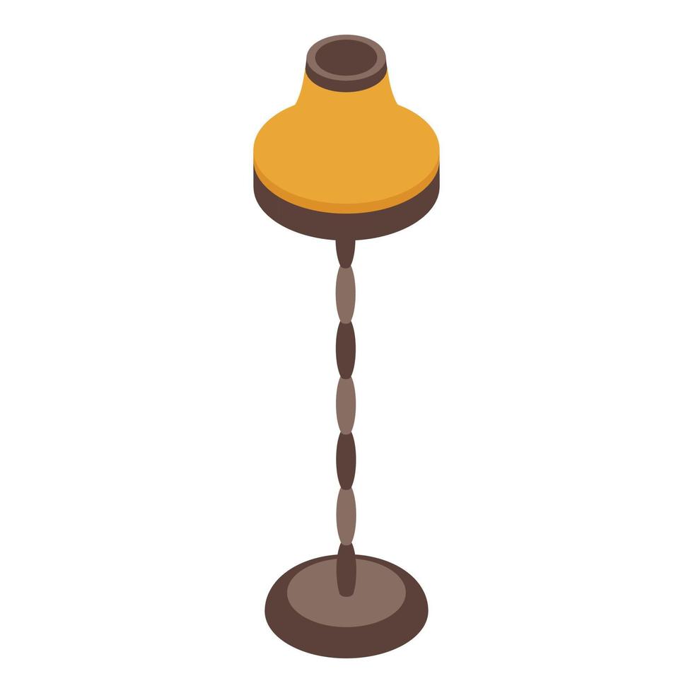 Bulb lamp icon isometric vector. Floor furniture vector