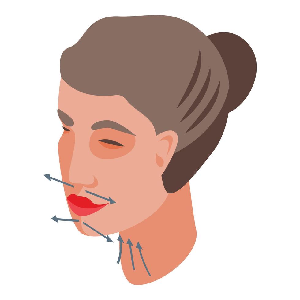 Face skin massage icon isometric vector. Facial treatment vector