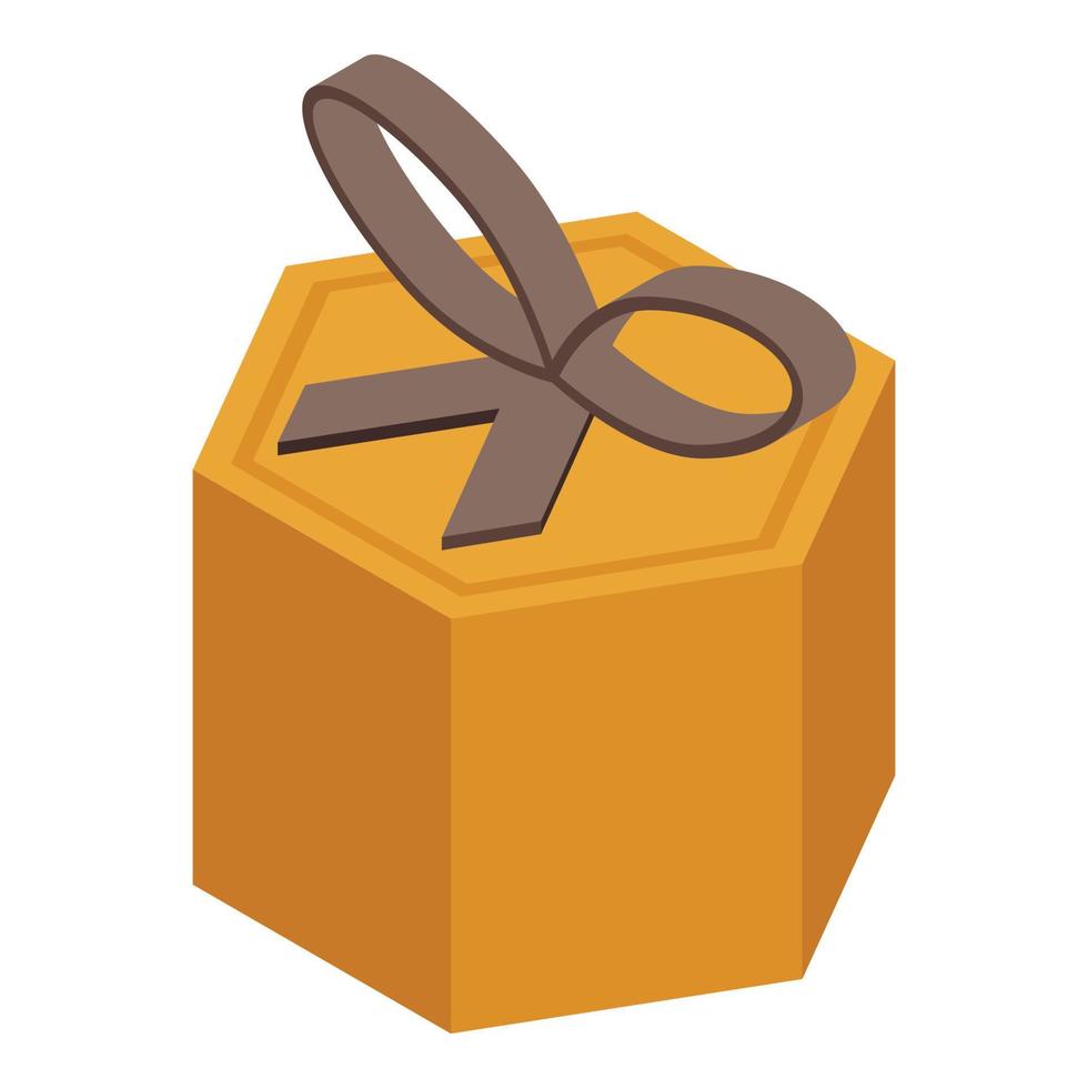 vector isométrico del icono de la caja de aperitivos. paquete de dulces