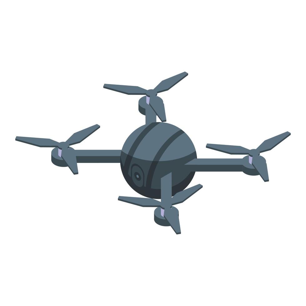 Military drone icon isometric vector. Aerial camera vector