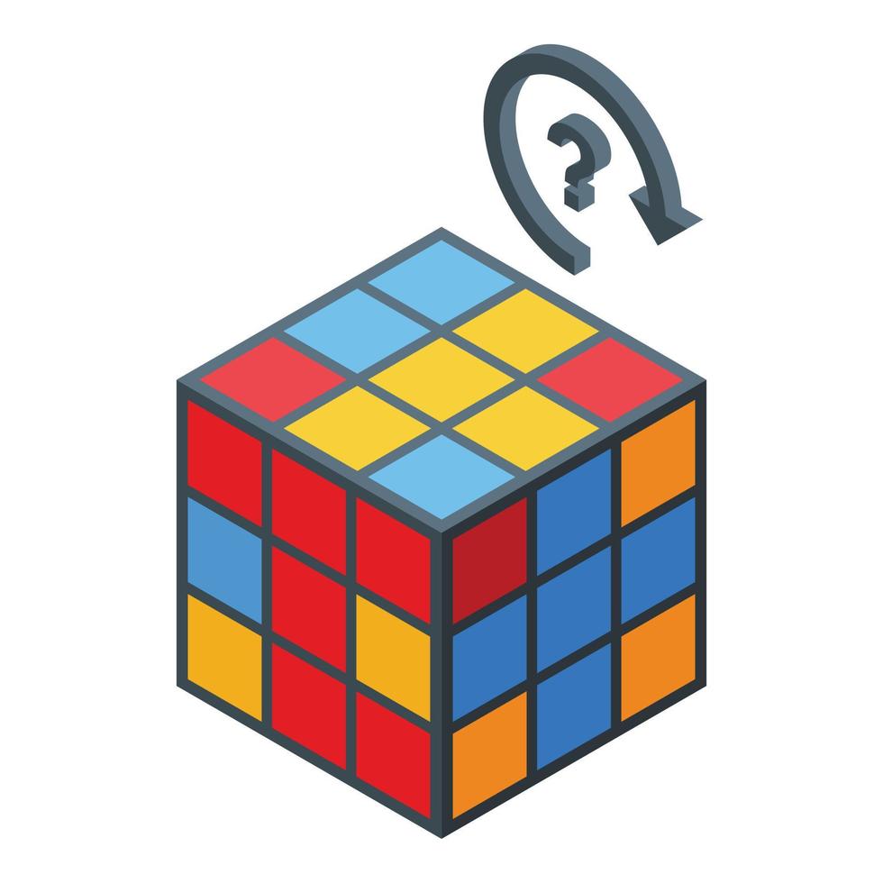 Cube risk management icon isometric vector. Finance return vector