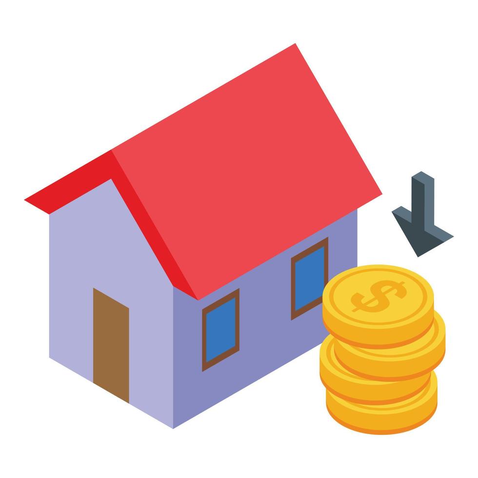 House risk buy icon isometric vector. Control process vector