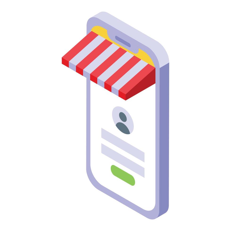 Online shop icon isometric vector. Order delivery vector
