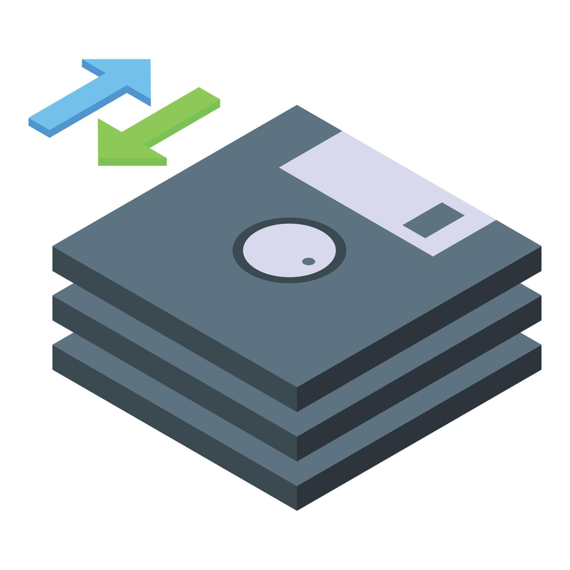 Floppy disk data icon isometric vector. Cms development 15032979 Vector ...