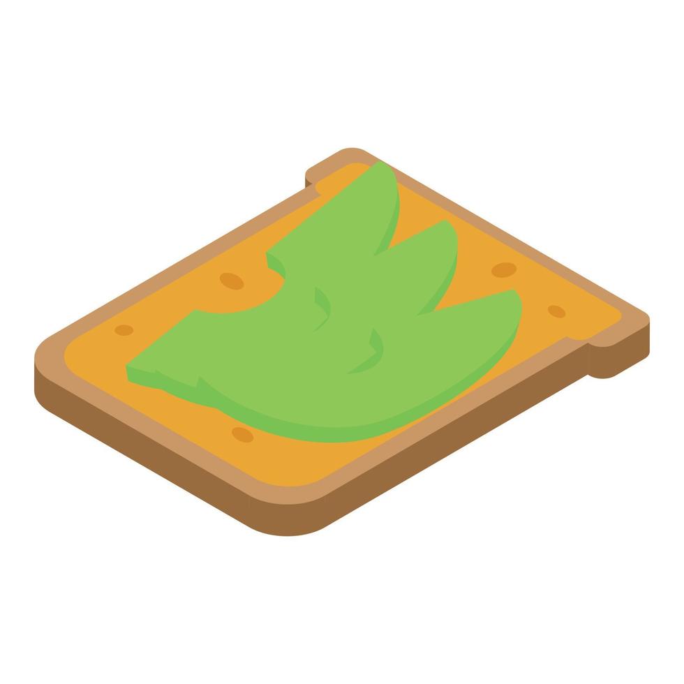 Vegan sandwich icon isometric vector. Diet food vector