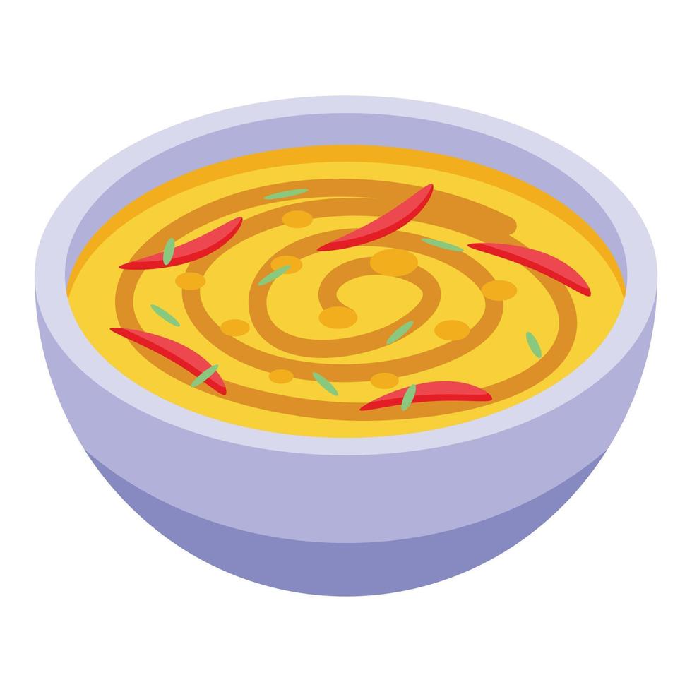 Corn soup icon isometric vector. Fresh diet vector