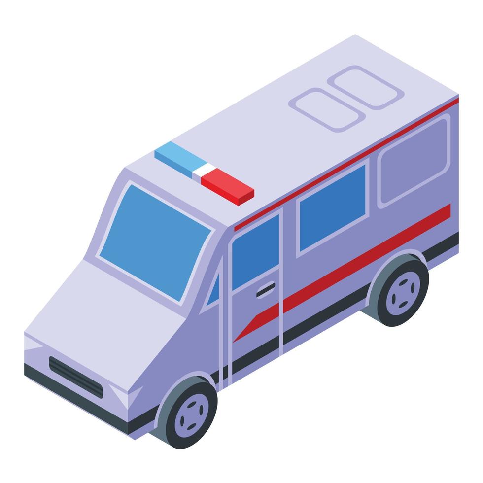 Ambulance car icon isometric vector. Hospital health vector
