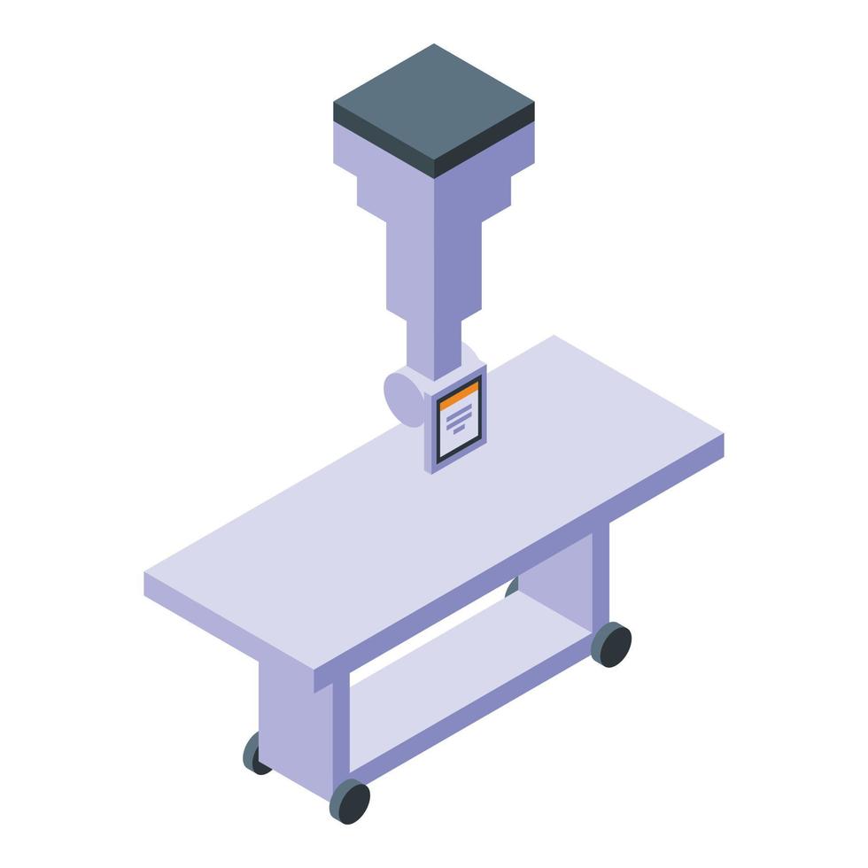 Fluorography bed icon isometric vector. Medical lung vector