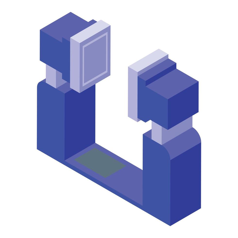 Fluorography device icon isometric vector. Clinic chest vector