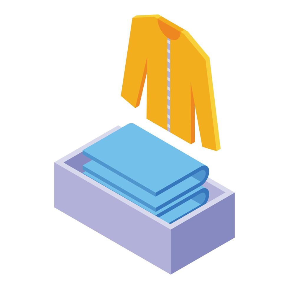 Cloth delivery icon isometric vector. Driver service vector