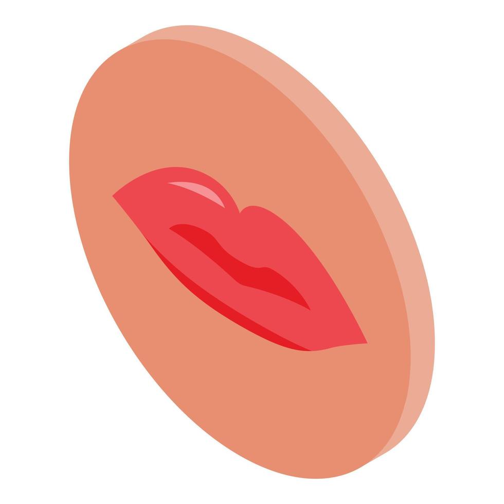 Pronunciation icon isometric vector. Mouth speech vector