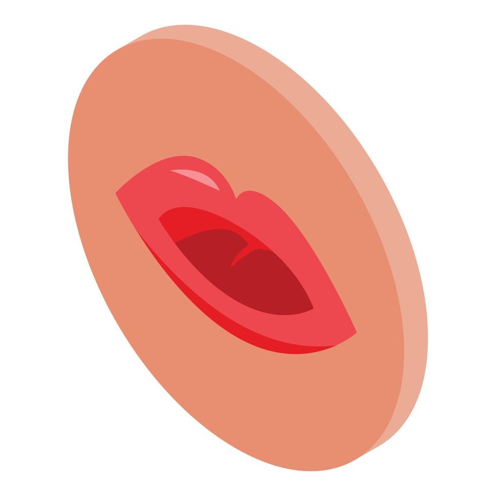 icono de articulación de labios vector isométrico. discurso de boca