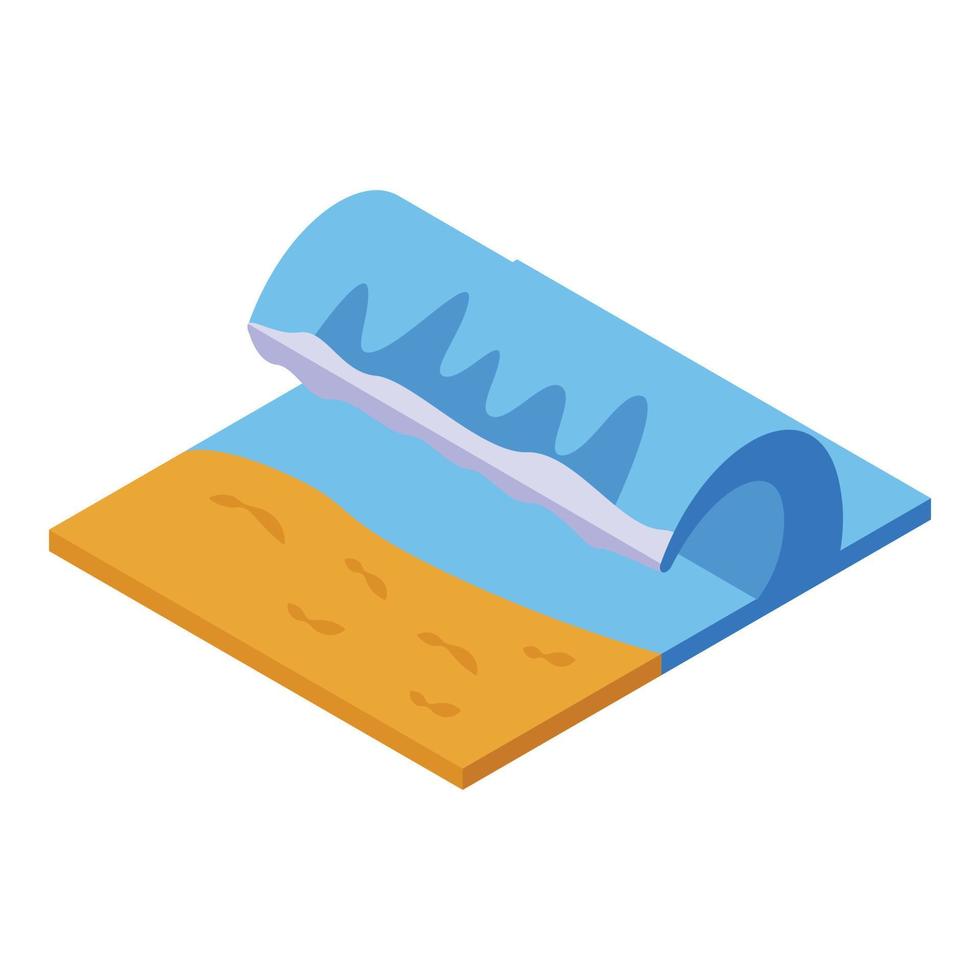 Ocean wave icon isometric vector. Sea surf vector