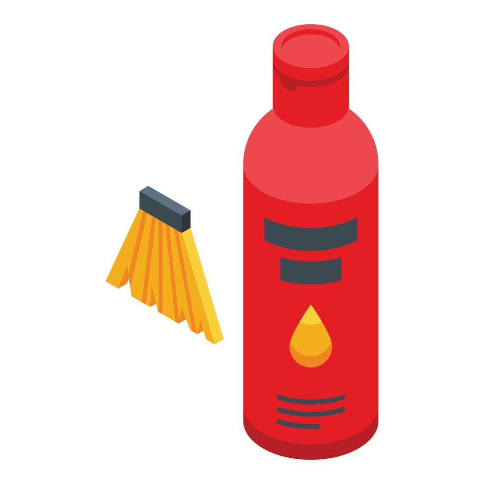 Hair color bottle icon isometric vector. Parlor salon vector