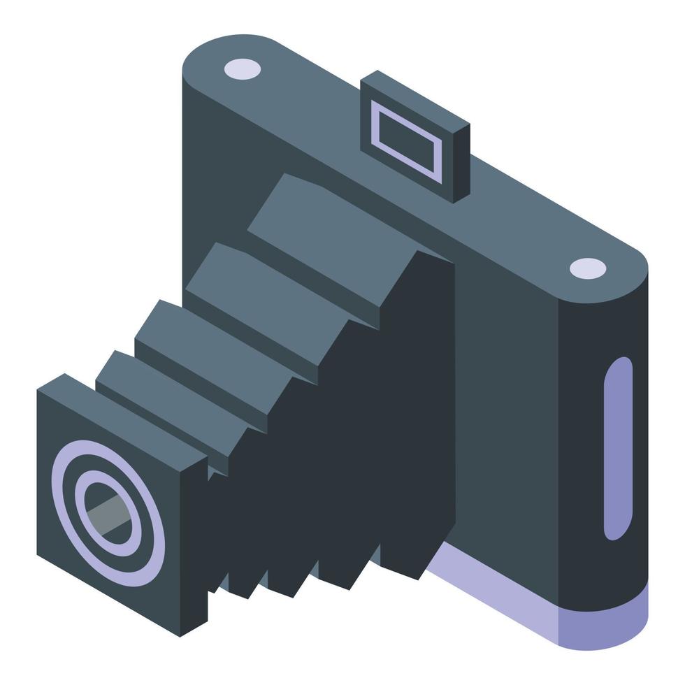 Photo camera memory icon isometric vector. Frame flash vector