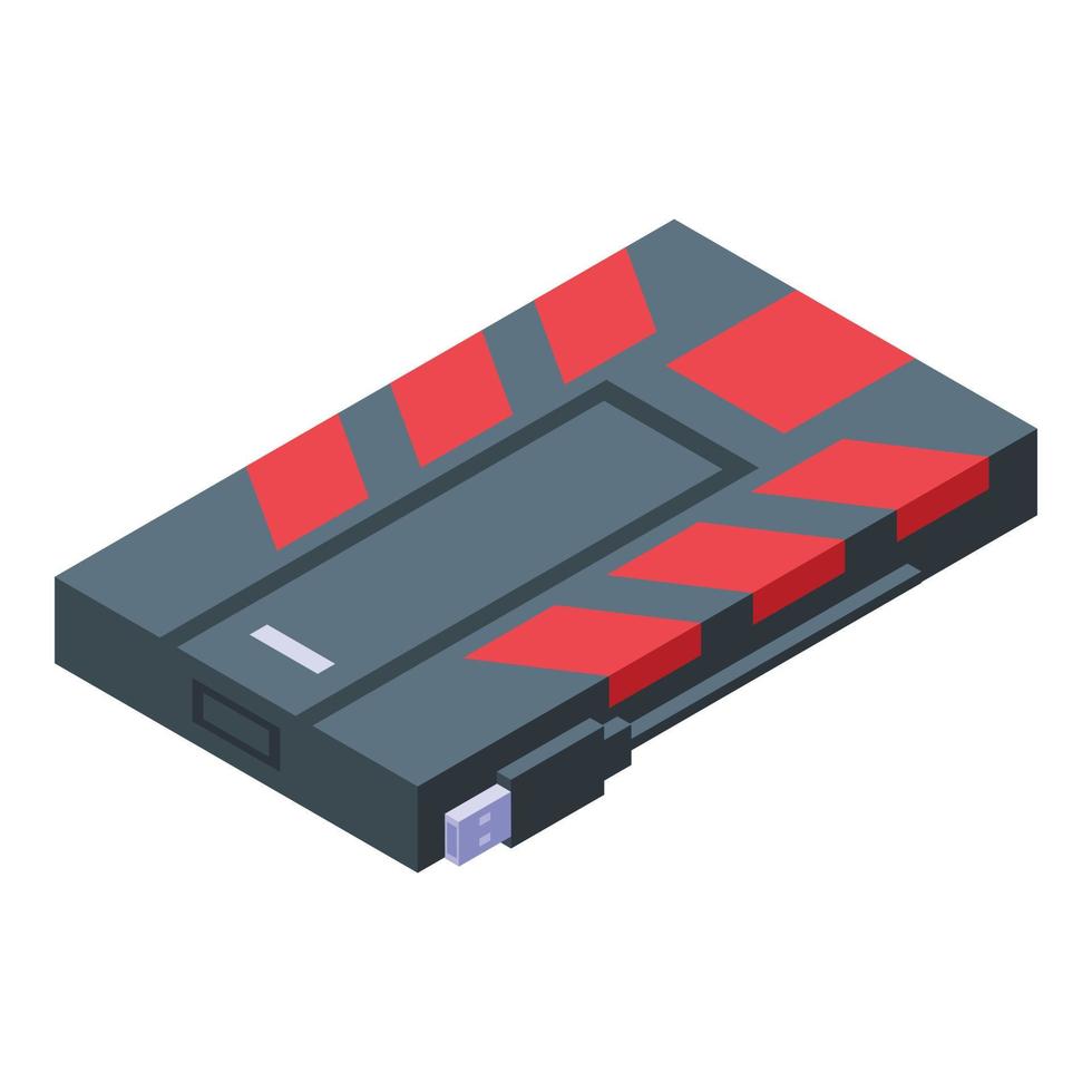 Usb ssd icon isometric vector. Data storage vector