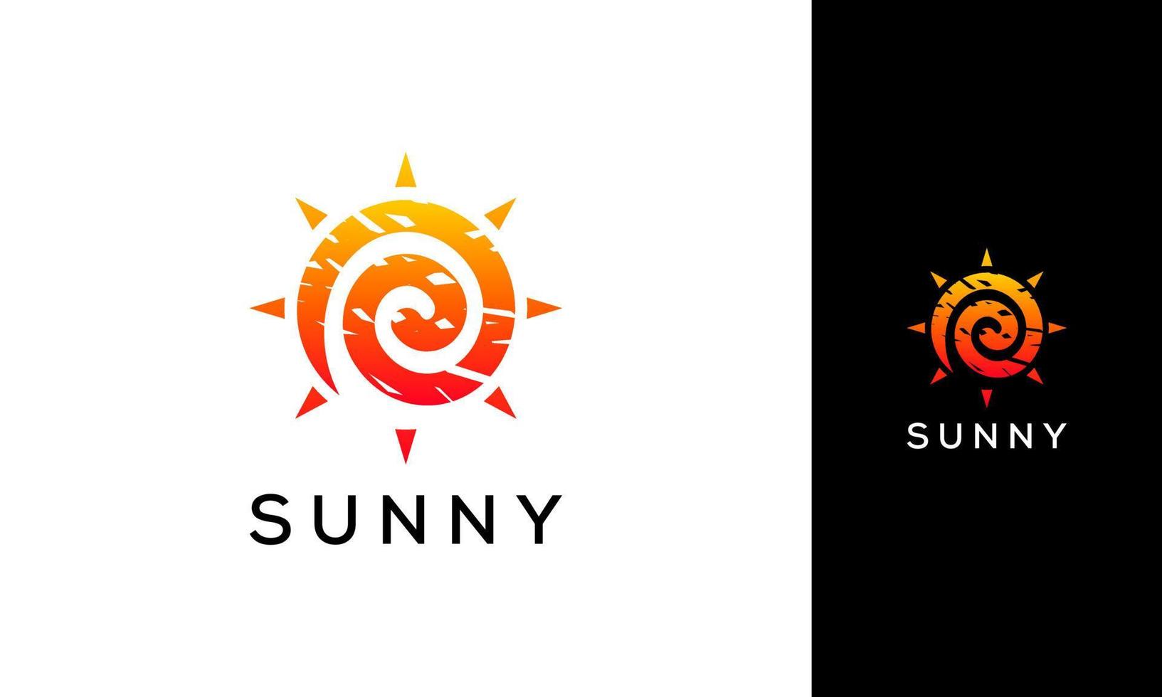 símbolo de diseños de logotipo de día soleado abstracto, plantilla de logotipo de vector de sol abstracto
