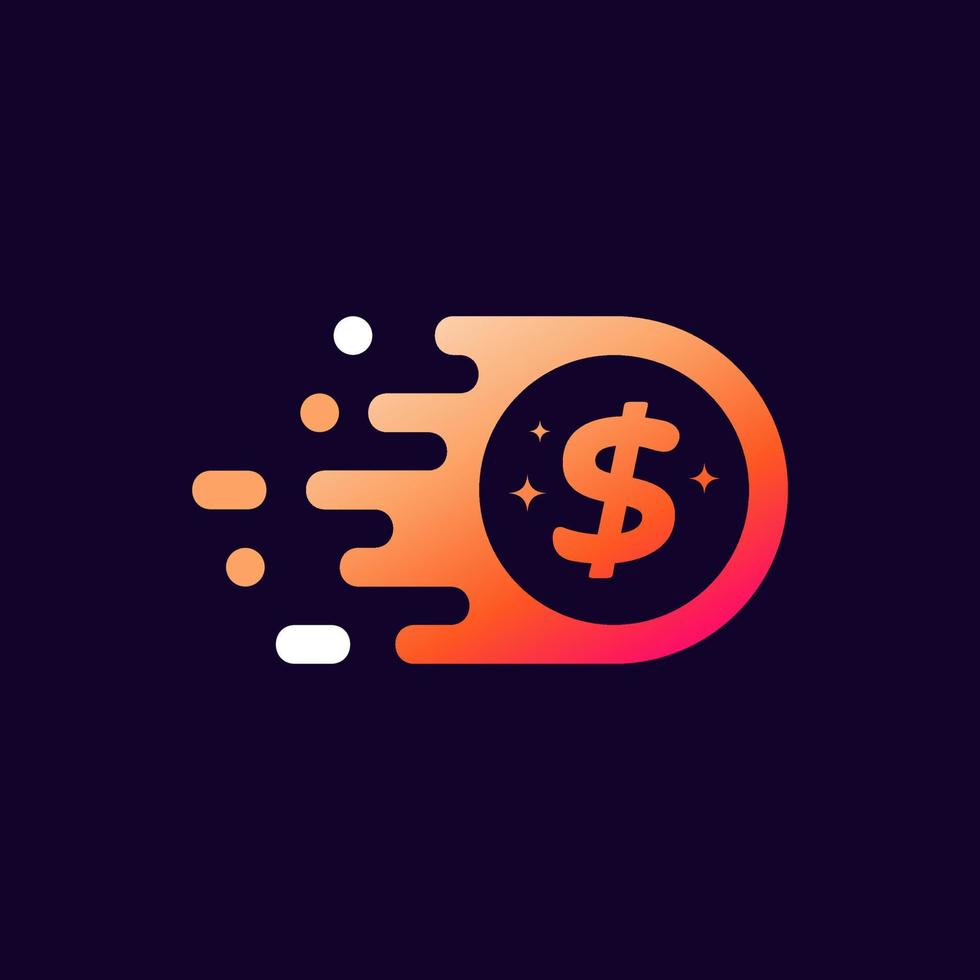 Fast Coin Logo designs concept vector, Fast Cash logo template, Money logo designs vector