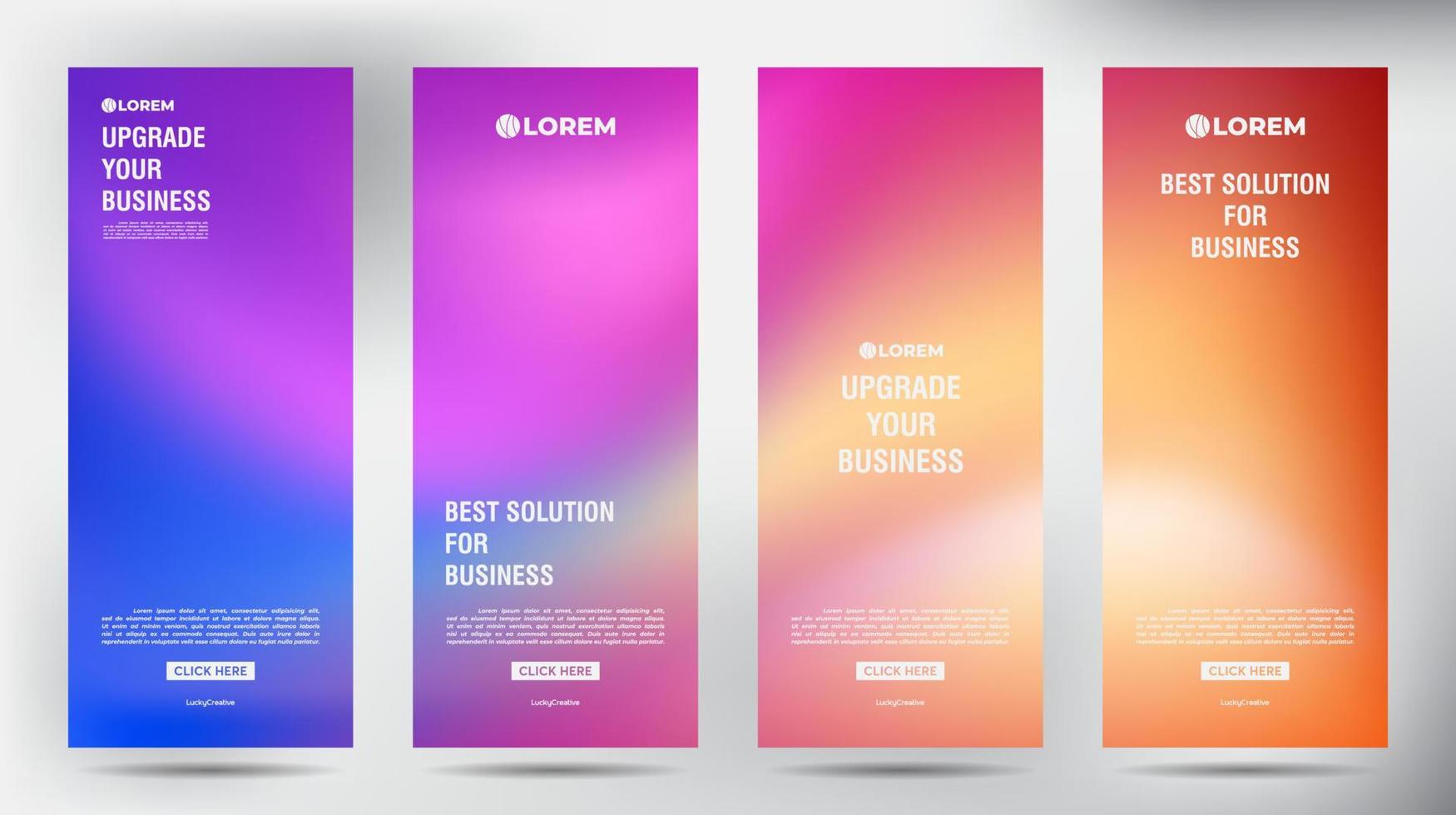 set of Blurred Orange Pink  roll up business brochure flyer banner design vertical template, cover presentation background, modern publication x-banner and flag-banner, Roll up banner stand template vector