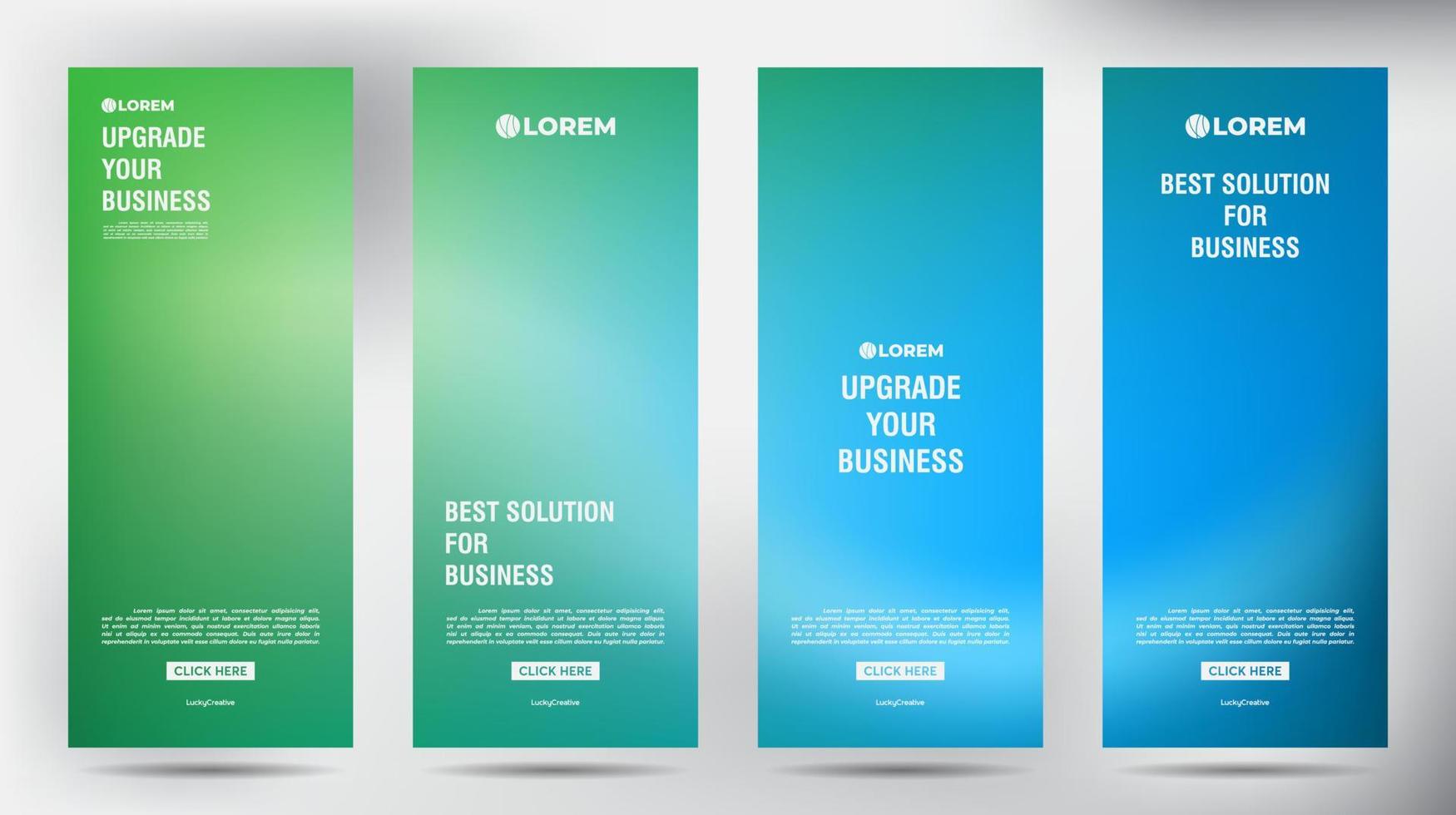 set of Blurred Turquoise roll up business brochure flyer banner design vertical template, cover presentation background, modern publication x-banner and flag-banner, Roll up banner stand template vector