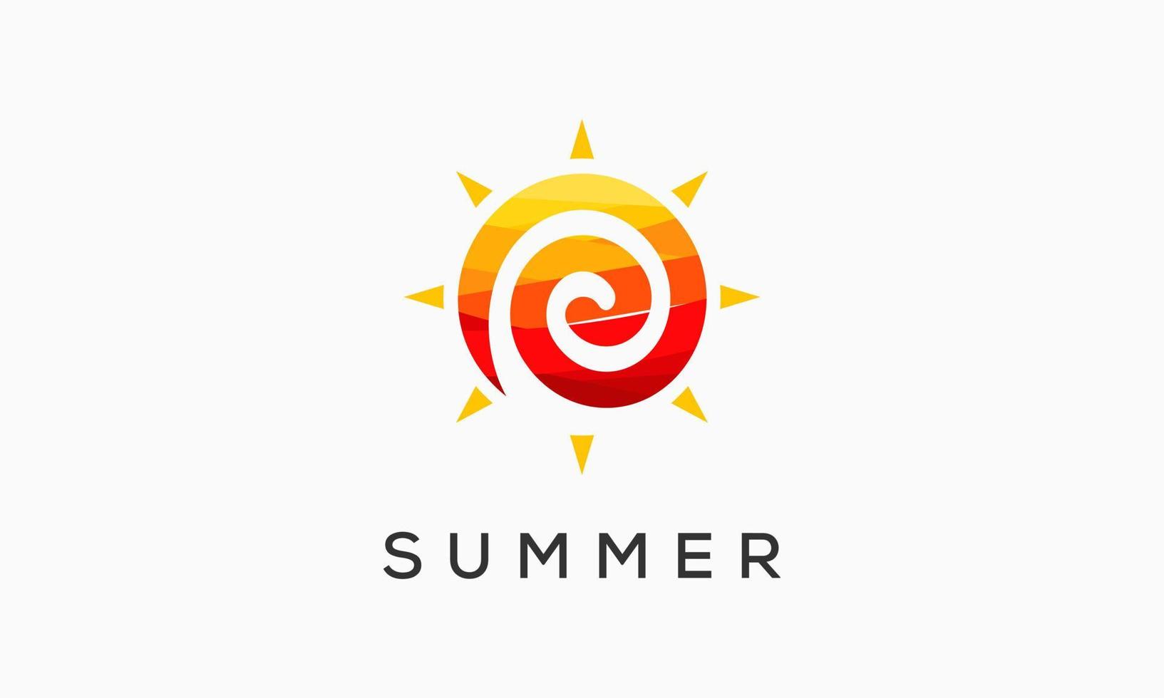 Abstract Sunny day Logo designs symbol, abstract sun vector logo template