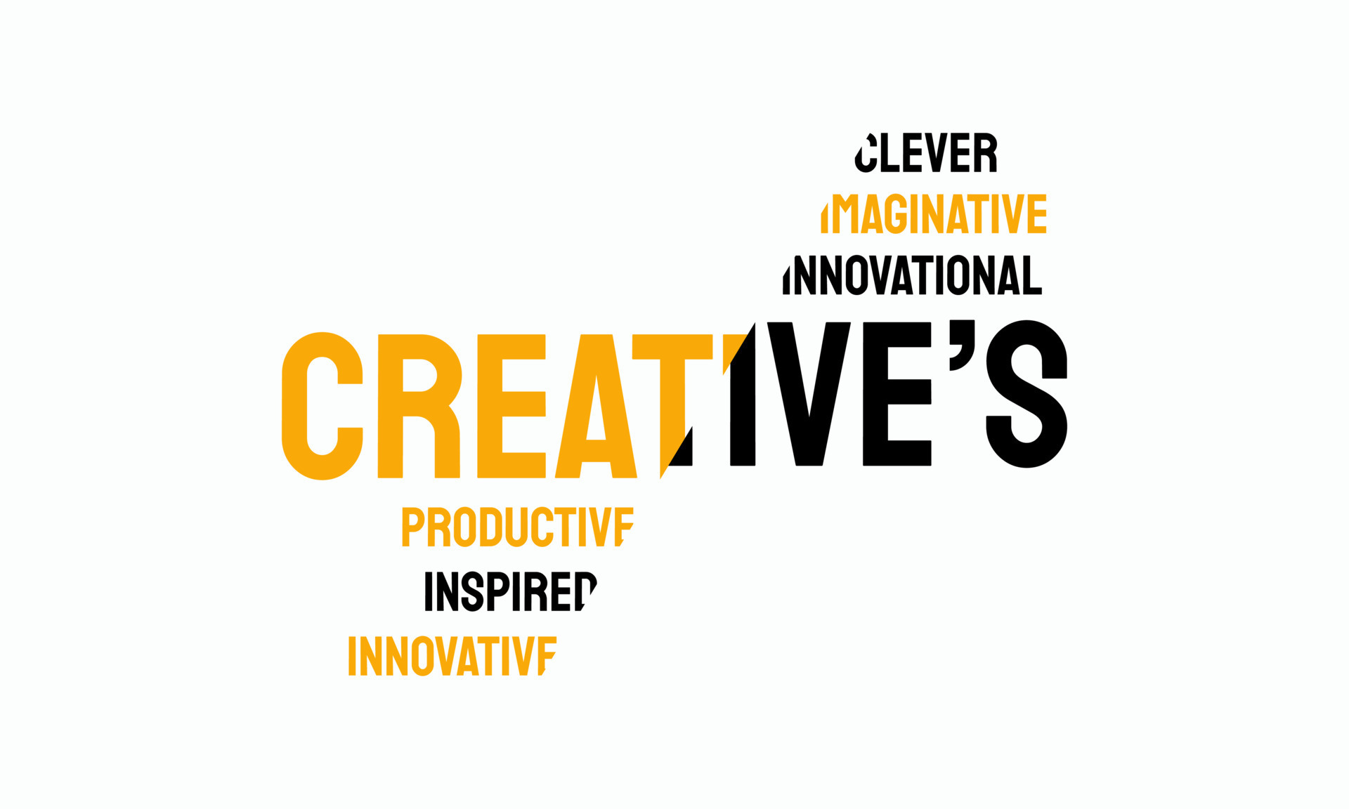word of Creative typography, creative typography text word art vector