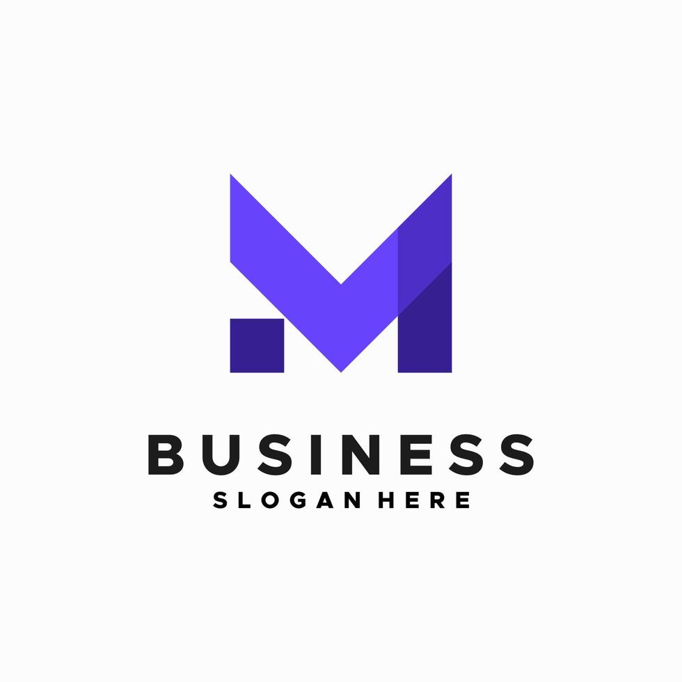 Modern Geometric M Initial logo designs concept vector, Business Initial Letter logo 15033390