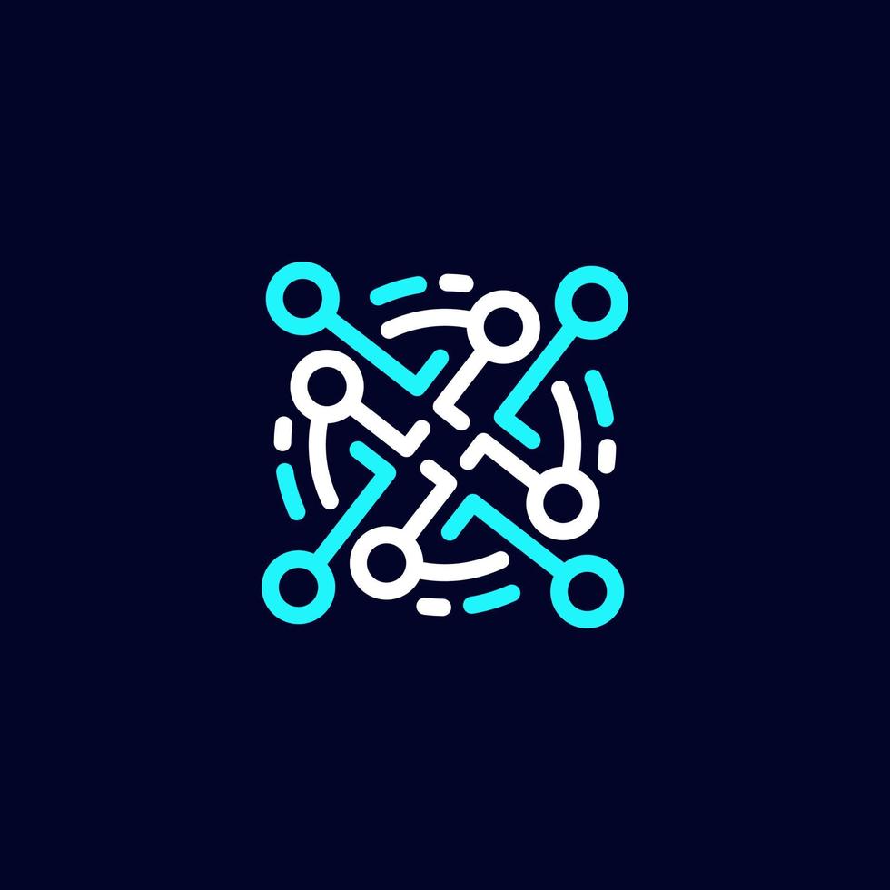 Pixel technology logo designs concept vector, Network Internet logo symbol, Digital Wire logo vector