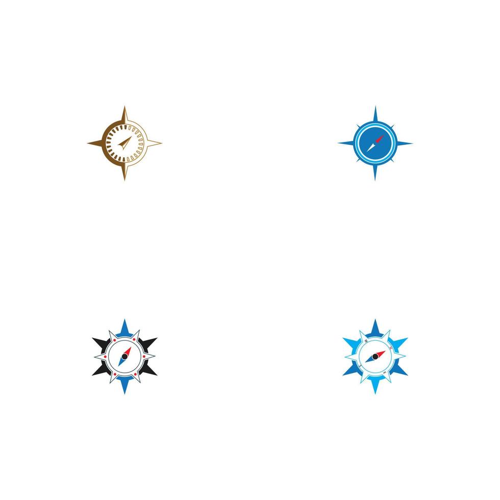Compass  logo vector illustration icon design