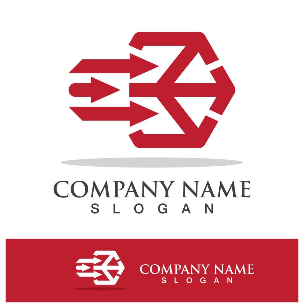 Logistics company logo icon vector