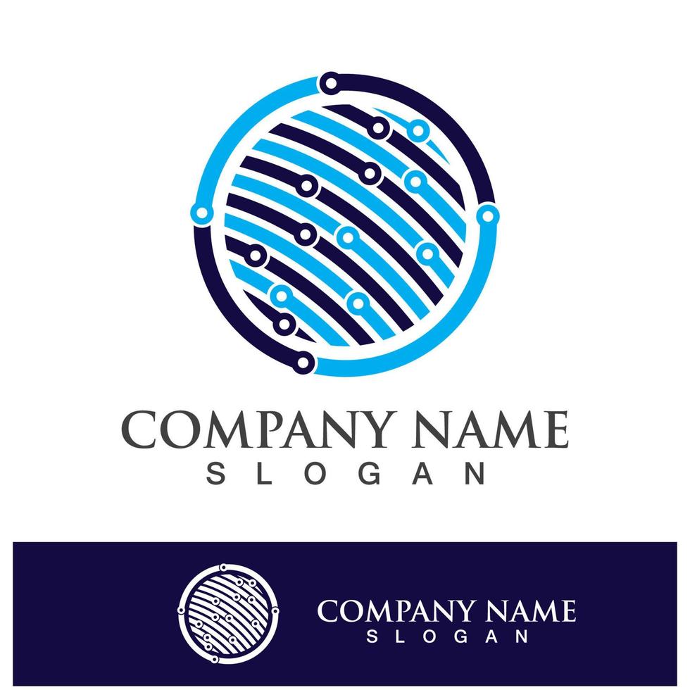 Technology logo images illustration design vector