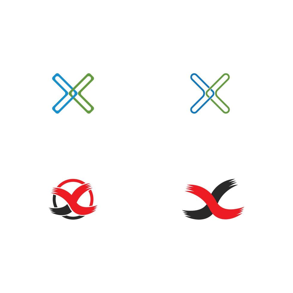 Letter x symbol abstract logo vector image