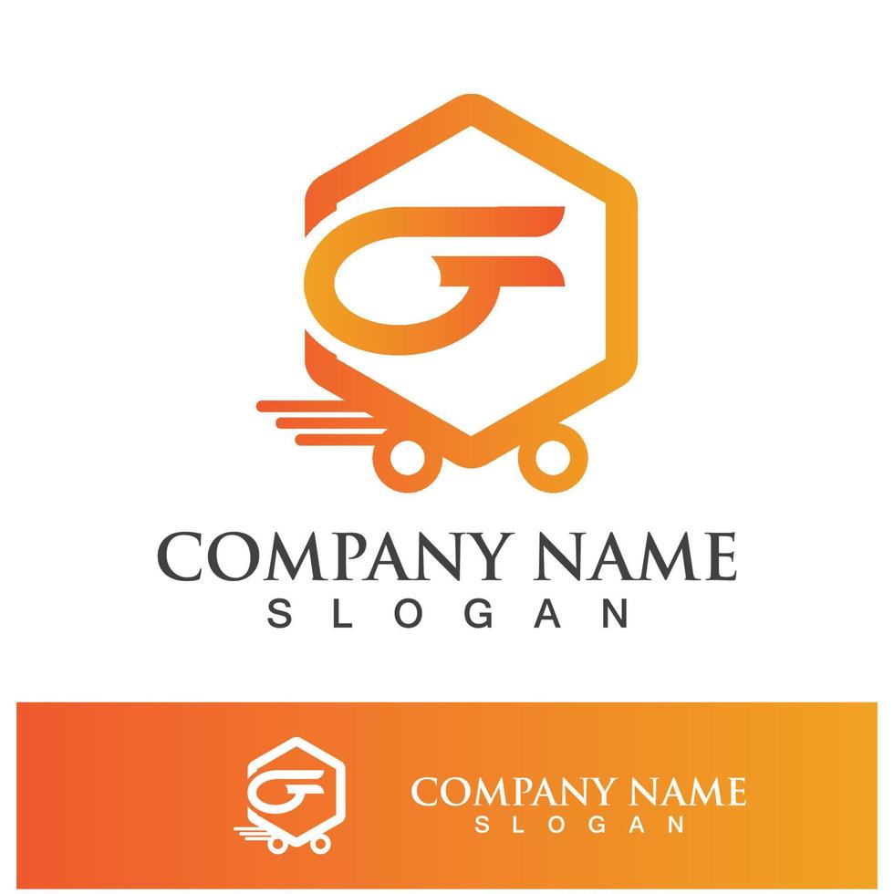 Logistics company logo icon vector