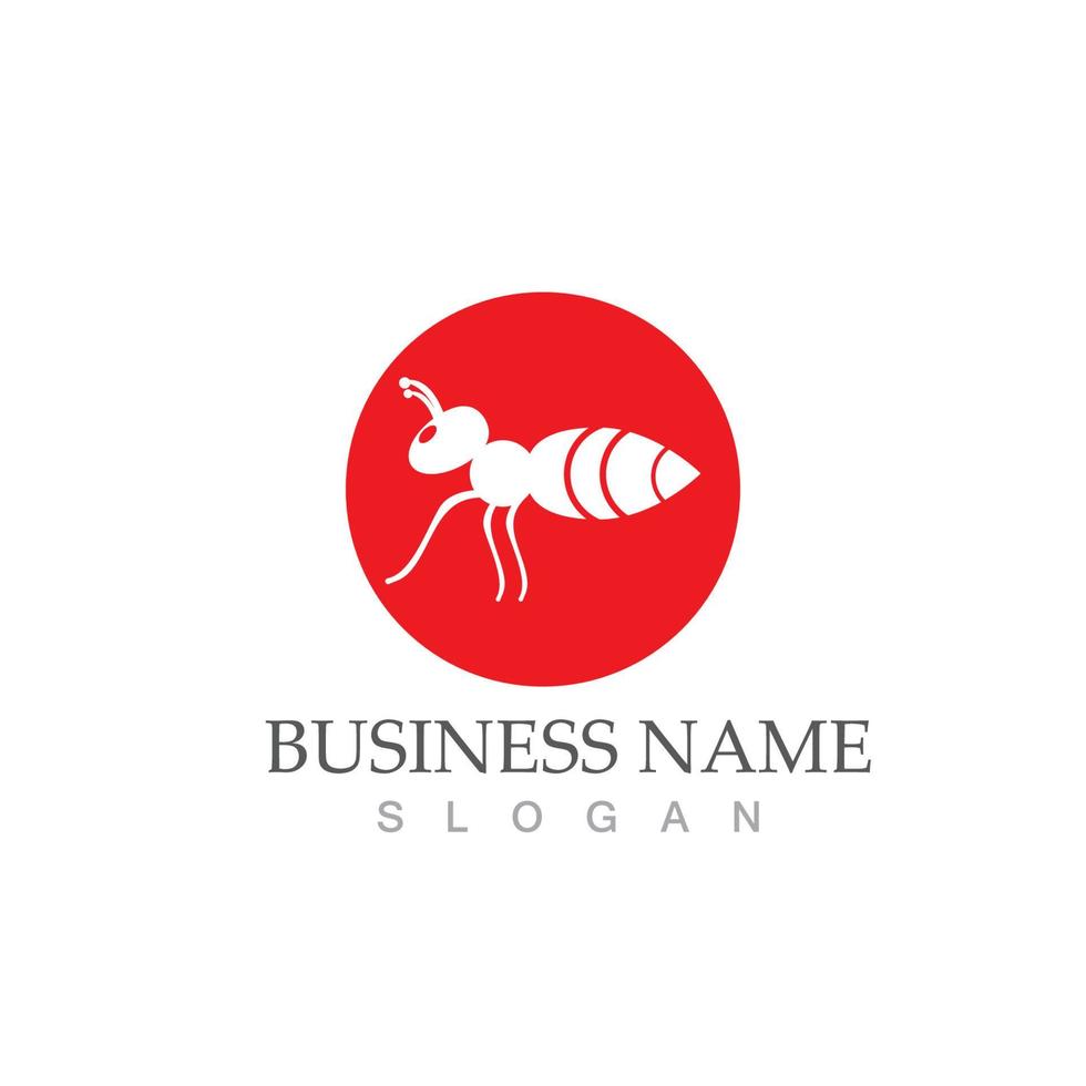 Ant logo vector illustration design symbol icon