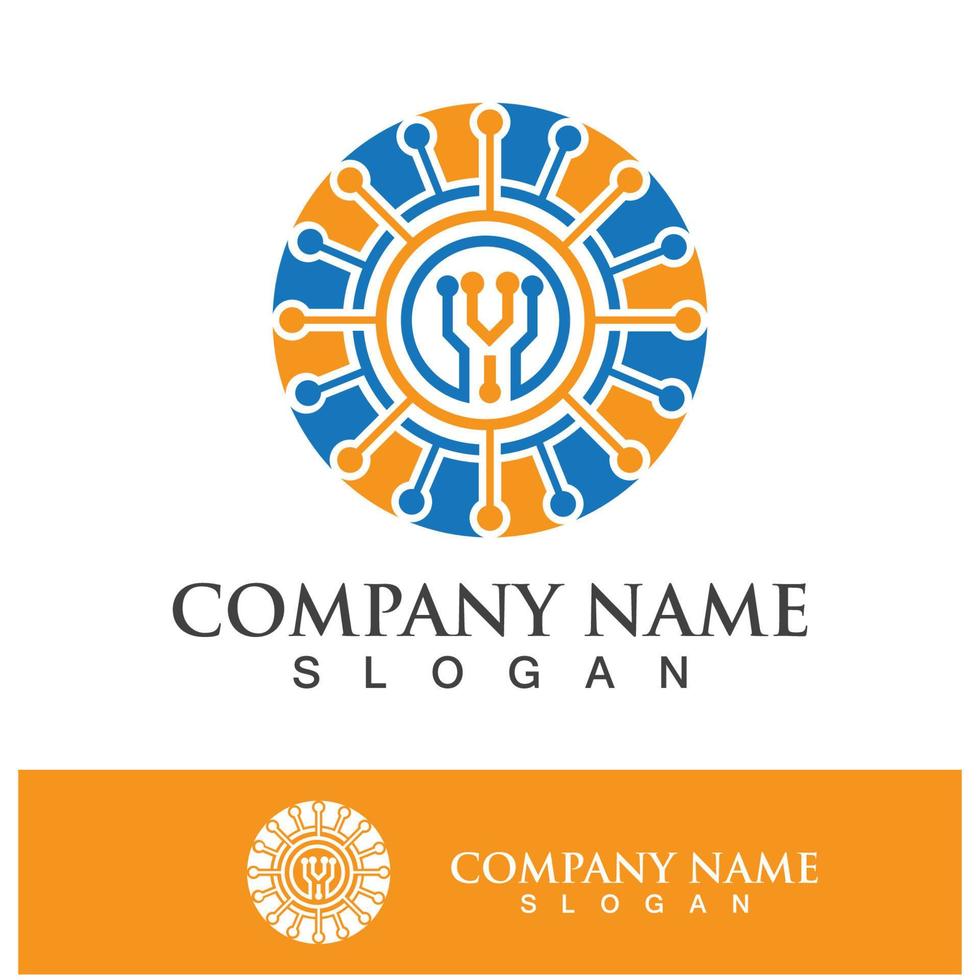 Technology logo images illustration design vector