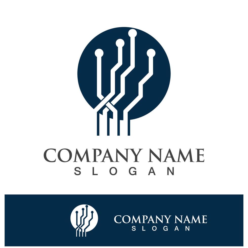 Technology logo images illustration design vector