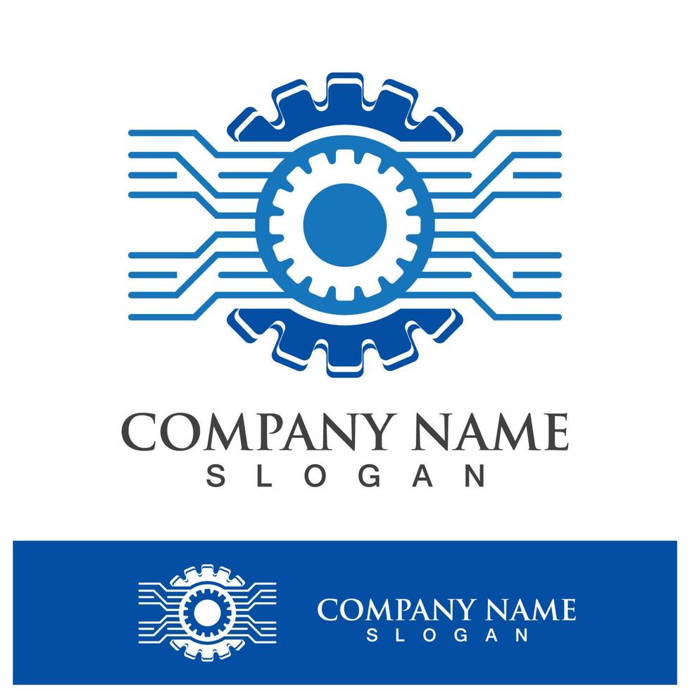Technology logo images illustration design vector