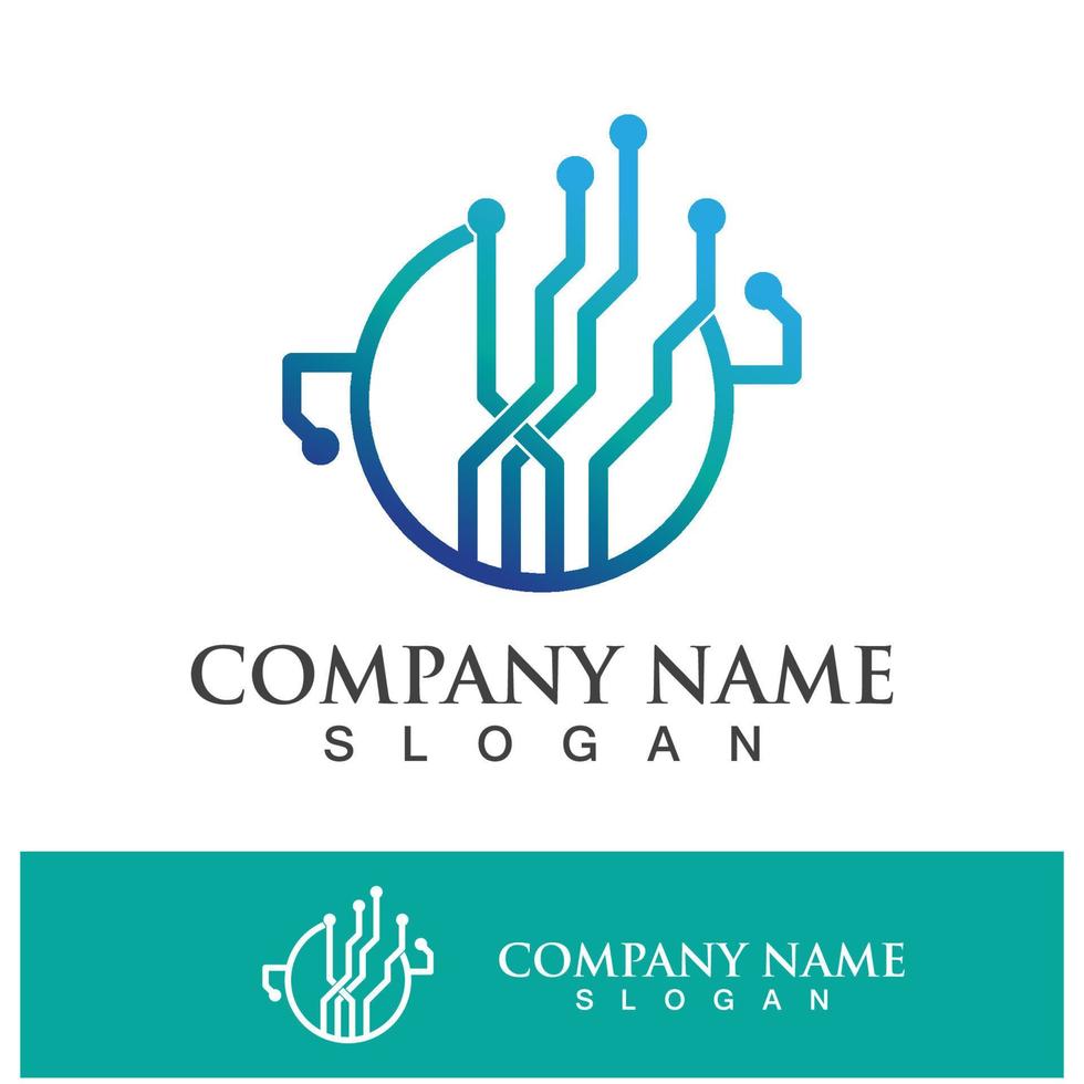 Technology logo images illustration design vector