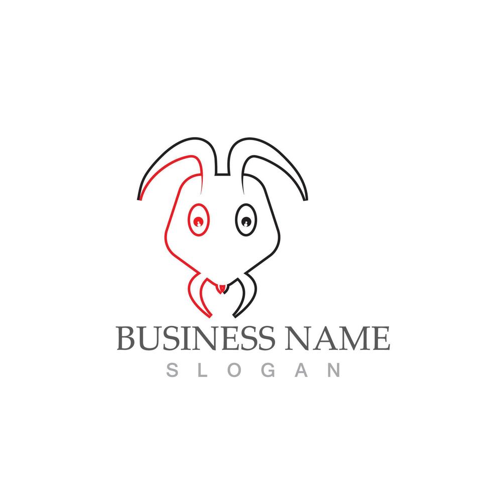 Ant logo vector illustration design symbol icon