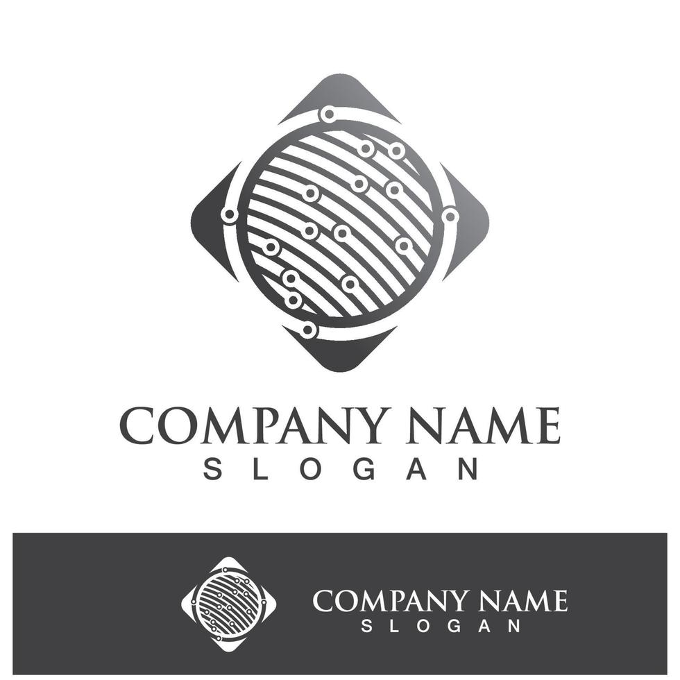 Technology logo images illustration design vector