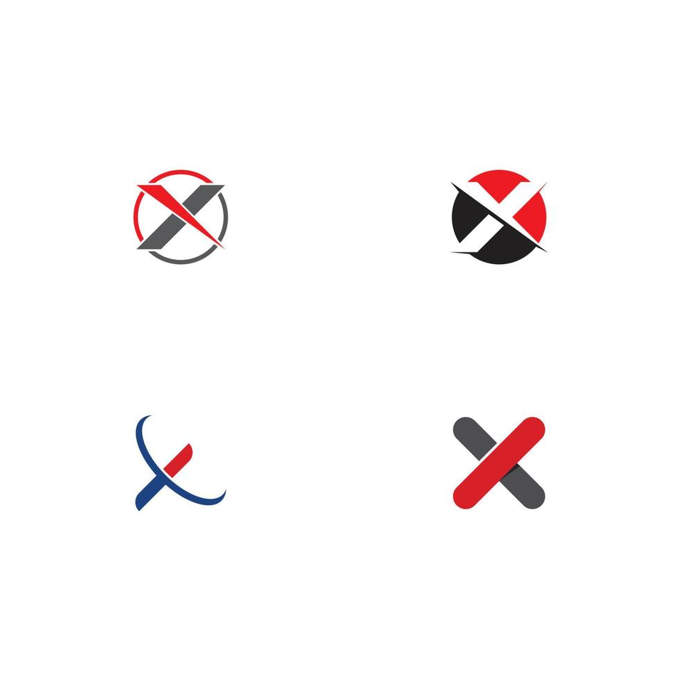 Letter x symbol abstract logo vector image