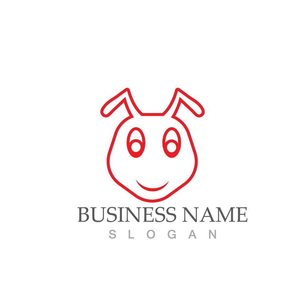 Ant logo vector illustration design symbol icon