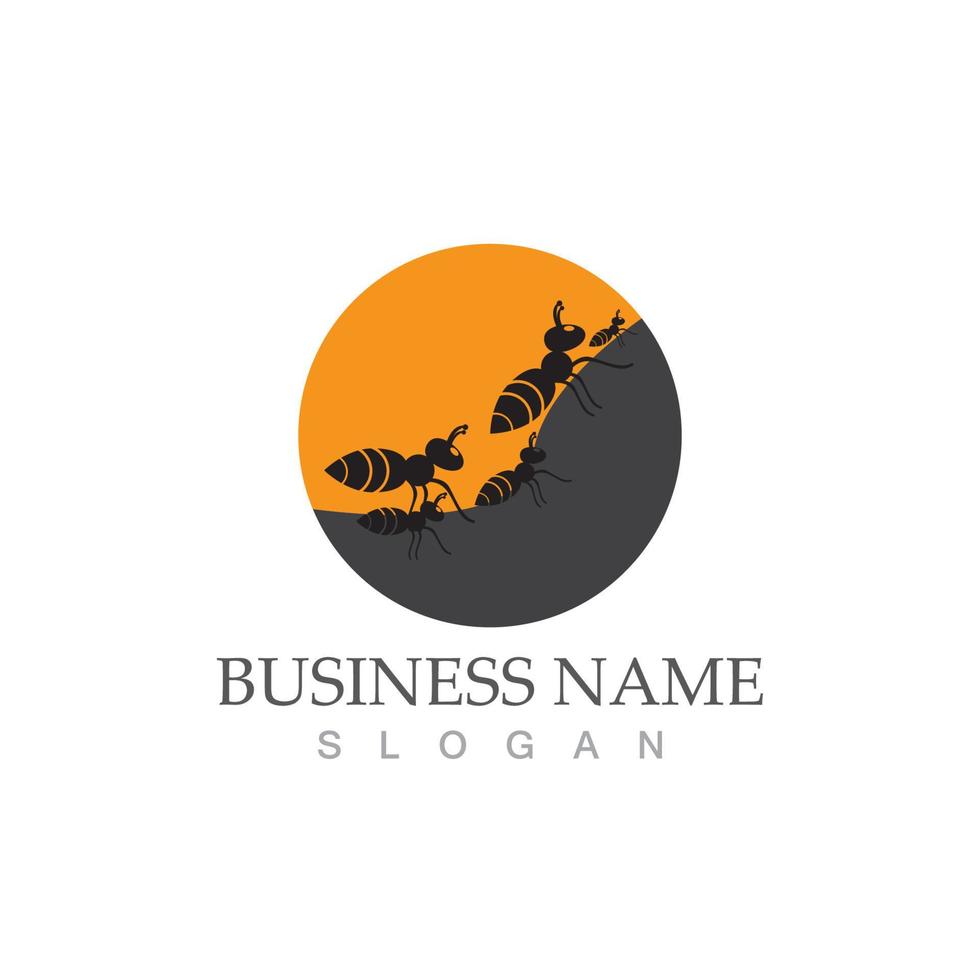 Ant logo vector illustration design symbol icon