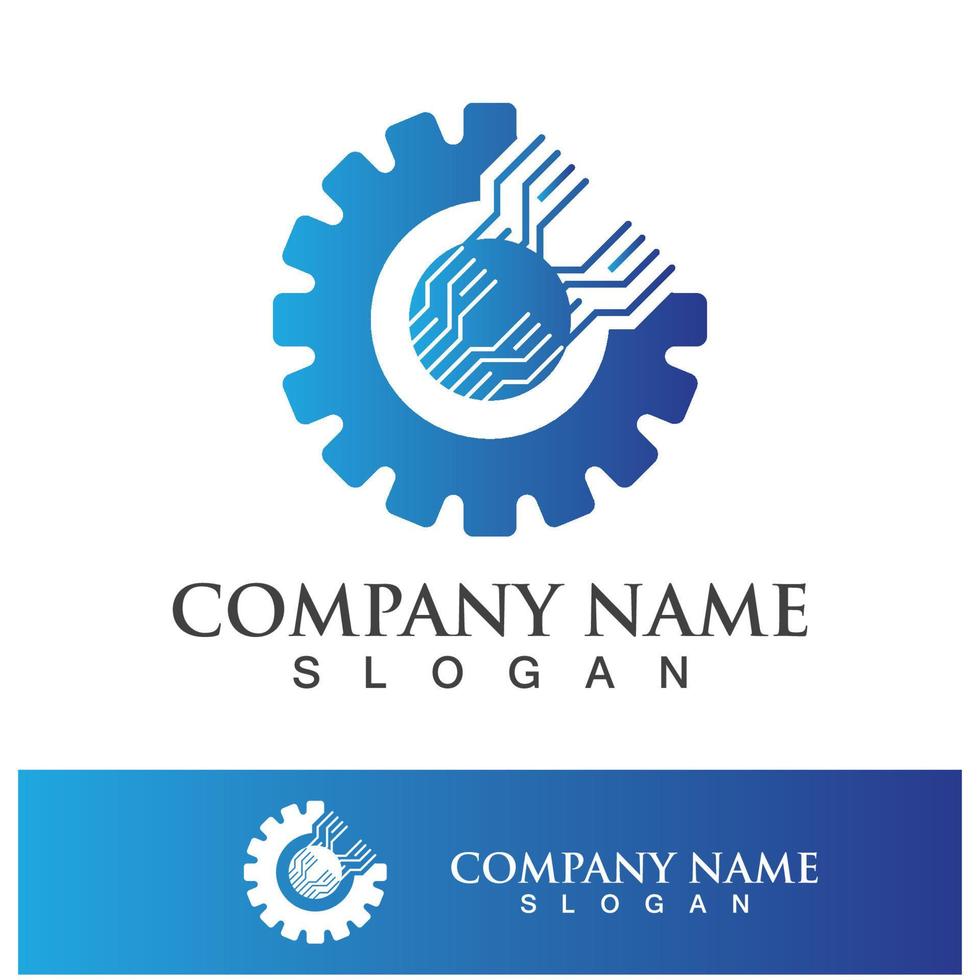 Technology logo images illustration design vector
