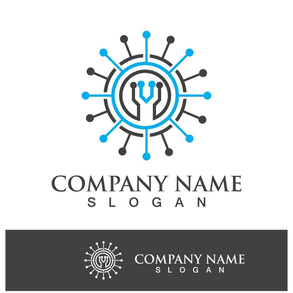 Technology logo images illustration design vector
