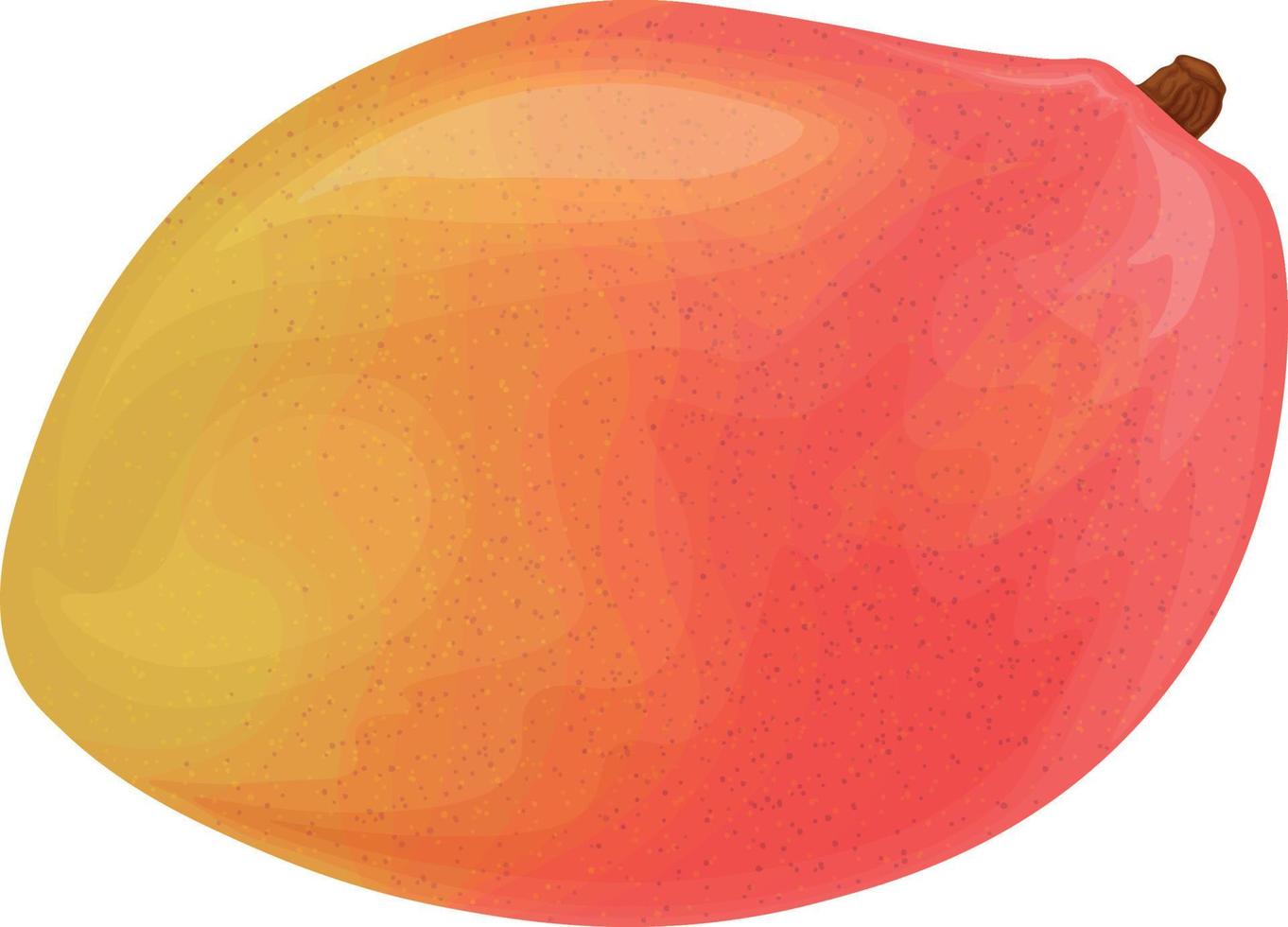 Mango. Ripe mango. Tropical fruit. Vitamin vegetarian product. Vector illustration isolated on a white background.