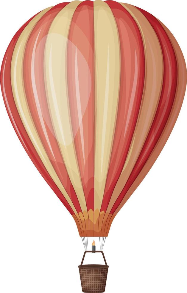 Air balloon. An image of a balloon for flying and traveling. Hot air balloon. Multicolored balloon. Vector illustration isolated on a white background