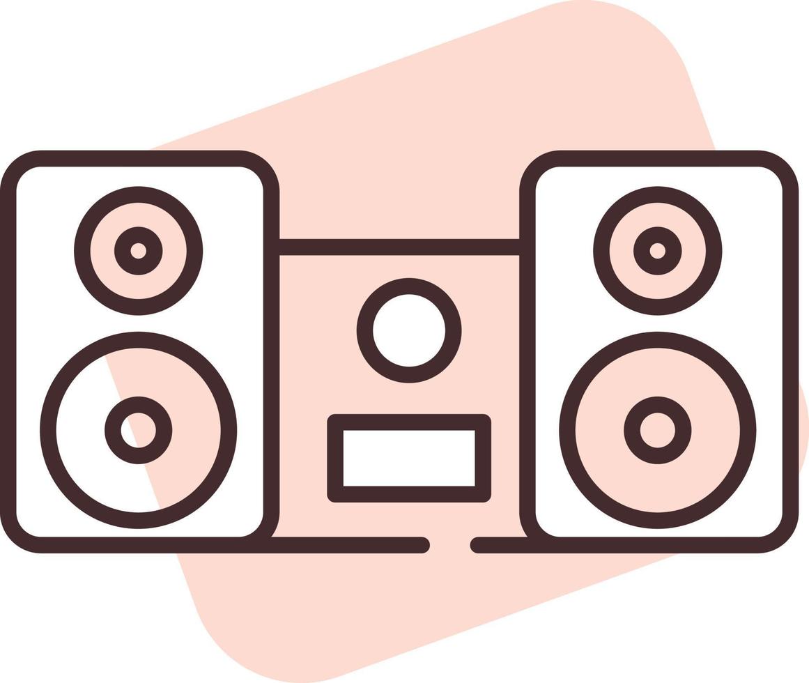 altavoces de tecnología, icono, vector sobre fondo blanco.