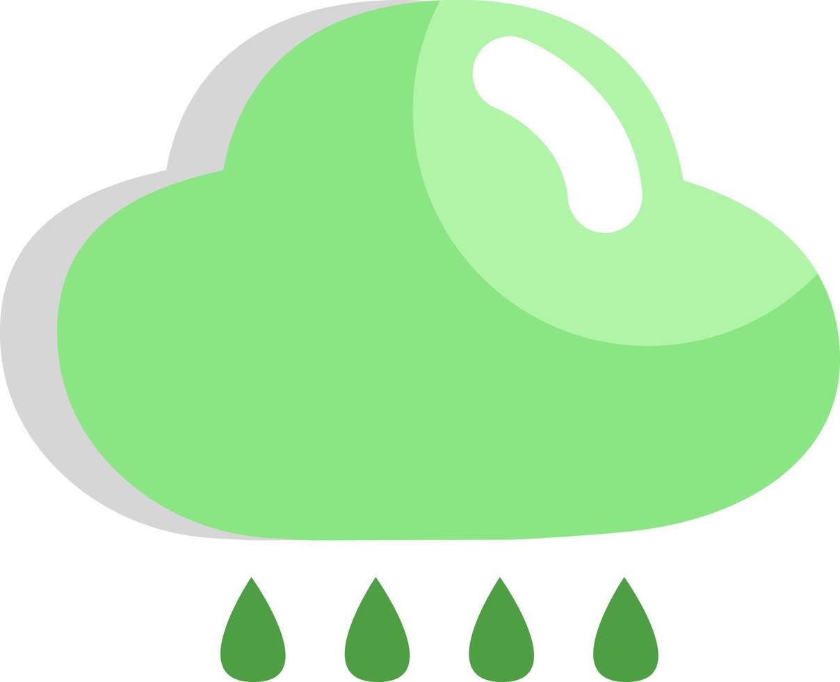 ecología lluvia, icono, vector sobre fondo blanco.