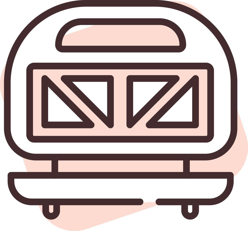 Technology toster, icon, vector on white background.